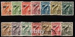 New Guinea Sg163/76 1931 Air Mail Set With Dates Fine Used