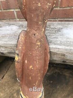 OCEANIC POLYNESIAN PAPUA NEW GUINEA CARVED WOOD FIGURE 83 Cm Tall