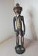OLD PAPUA NEW GUINEA CARVED AND PAINTED WOOD STATUE OF A MAN SHELL EYES 37cm