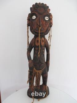 Ocean art, tribal art. Ancestor wooden sculpture Sepik River Papua New Guinea