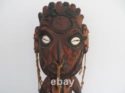 Ocean art, tribal art. Ancestor wooden sculpture Sepik River Papua New Guinea