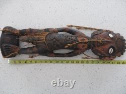 Ocean art, tribal art. Ancestor wooden sculpture Sepik River Papua New Guinea