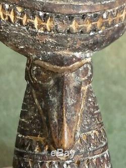 Oceanic Papua New Guinea Sepik River Pigment Bowl With Bird Design