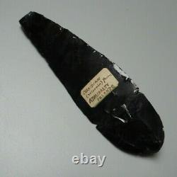 Oceanic Polynesian Papua New Guinea Admiralty Islands Obsidian Spear With Label