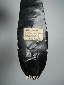 Oceanic Polynesian Papua New Guinea Admiralty Islands Obsidian Spear With Label