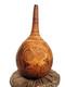 Oceanic Tribal Art Carved Gourd Container Papua New Guinea Vintage Pyrography