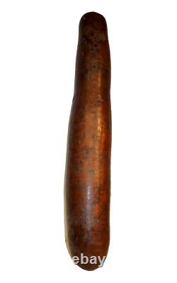 Oceanic Tribal Art Carved Gourd Lime Container Papua New Guinea Vintage
