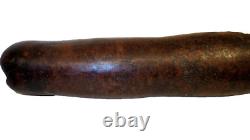 Oceanic Tribal Art Carved Gourd Lime Container Papua New Guinea Vintage