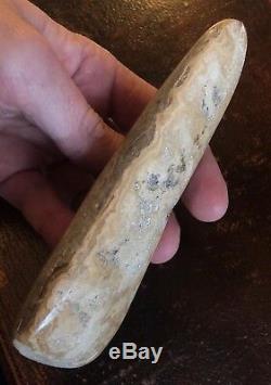Old Antique Papua New Guinea Hard Stone Ceremonial Currency Axe Coin Art Club