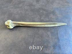 Old Bone Dagger From Papua New Guinea 1970's Era Cassowary Asmat Rare Original