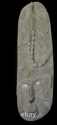 Old Latmul Ethnic Papua New Guinea Sepik River Carved Wood Spirit Mask 90cm