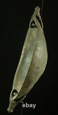 Old Lower Sepik traditional food dish with spirit faces Papua New Guinea