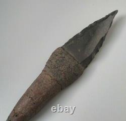 Old Oceanic Polynesian Papua New Guinea Admiralty Islands Hafted Obsidian Spear