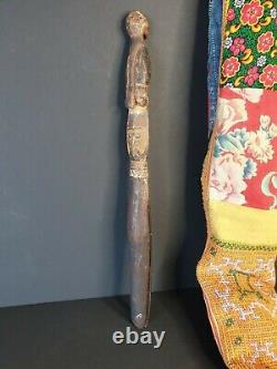 Old Papua New Guinea Abalem Carved Wooden Yam Peg. Beautiful collection & displa
