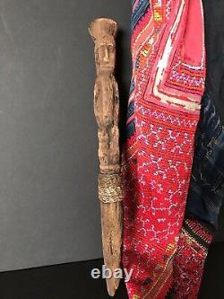 Old Papua New Guinea Abelam Carved Wooden Yam Peg / Stake Circa 1960s