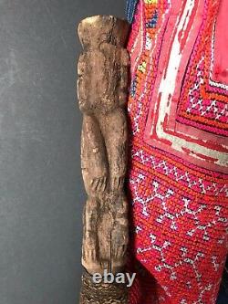 Old Papua New Guinea Abelam Carved Wooden Yam Peg / Stake Circa 1960s