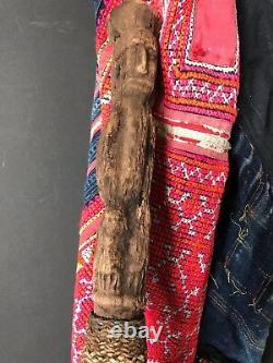 Old Papua New Guinea Abelam Carved Wooden Yam Peg / Stake Circa 1960s