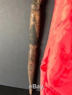 Old Papua New Guinea Abelam Carved Wooden Yam Peg / Stake Circa 1960s. (A)