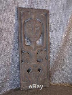 Old Papua New Guinea Carved Wall Hanging has wonderful patina