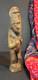 Old Papua New Guinea Carved Wooden Figure with Cowrie Shell Eyes