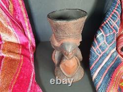 Old Papua New Guinea Carved Wooden Sepik River Face Paint Holder. Beautiful