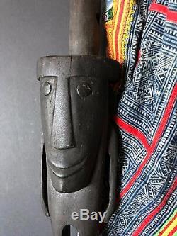 Old Papua New Guinea Carved Wooden Sepik River Food Hook unique shape & design