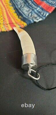 Old Papua New Guinea Ceremonial Fang Necklace beautiful accent collection piece