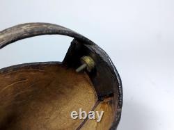 Old Papua New Guinea Coconut Shell Basket Container -Vintage Tribal Folk Art PNG