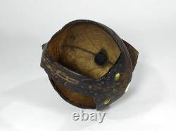 Old Papua New Guinea Coconut Shell Basket Container -Vintage Tribal Folk Art PNG