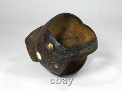 Old Papua New Guinea Coconut Shell Basket Container -Vintage Tribal Folk Art PNG