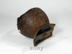 Old Papua New Guinea Coconut Shell Basket Container -Vintage Tribal Folk Art PNG