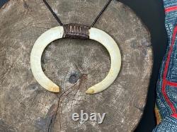 Old Papua New Guinea Highlands Ceremonial Boar Necklace