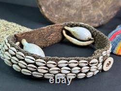 Old Papua New Guinea Highlands Cowrie Shell Ceremonial Chest Piece