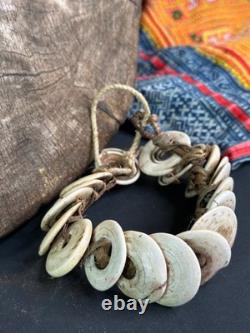Old Papua New Guinea Kina Shell Coin Bracelet