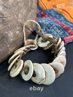 Old Papua New Guinea Kina Shell Coin Bracelet