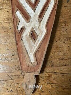 Old Papua New Guinea Painted Gope Board Oceanic Tribal Art Papuan Gulf Region