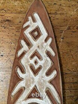 Old Papua New Guinea Painted Gope Board Oceanic Tribal Art Papuan Gulf Region