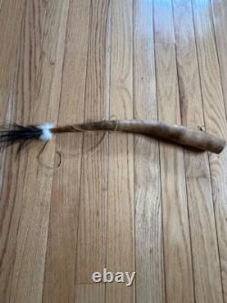 Old Papua New Guinea Penis Sheath Gourd Koteka Decorated With Feather
