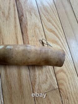 Old Papua New Guinea Penis Sheath Gourd Koteka Decorated With Feather