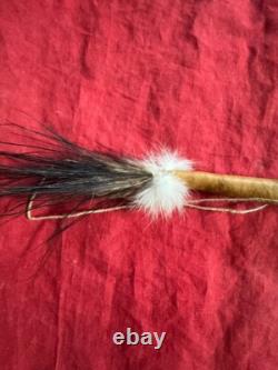 Old Papua New Guinea Penis Sheath Gourd Koteka Decorated With Feather