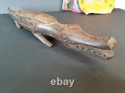 Old Papua New Guinea Sepik River Carved Ebony Crocodile. Beautiful collection