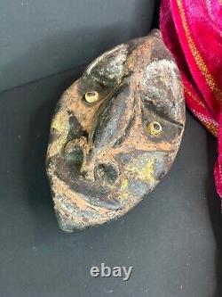 Old Papua New Guinea Sepik River Carved Wooden Head