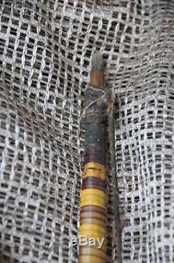 Old Papua New Guinea Solomon Islands Hunting Bow & Arrows with Fish Bone Barbs