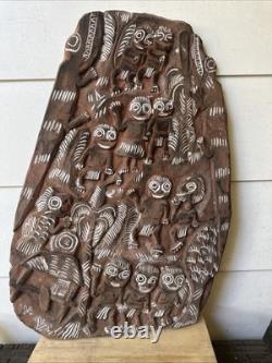 Old Papua New Guinea Story Board Kambot Village Oceanic TRIBAL ART