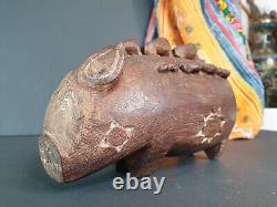 Old Papua New Guinea Trobriand Islands Carved Wooden Pig. Beautiful collection
