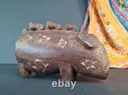 Old Papua New Guinea Trobriand Islands Carved Wooden Pig. Beautiful collection