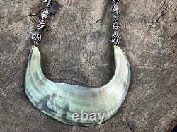 Old Papua New Guinea Western Highlands Black Pearl Shell Necklace