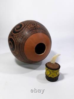 Old Vintage Massim Lime Betel Gourd Trobriand Papua New Guinea PNG Pacific