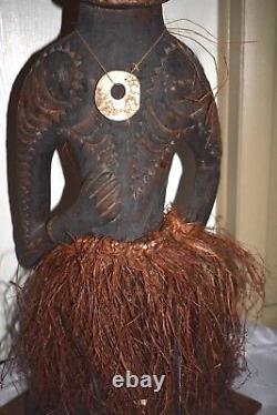 Orig $1099. MEGA PAPUA NEW GUINEA SPIRIT FIGURE, 1900S 48 M. SIMPSON ESTATE