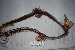 Orig $699- Papua New Guinea, Ritual Belt, Snake Skin Dog Teeth 1900s 20 Prov